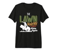 The Lawn Ranger Rides Again - Mower Mowing - Lawn Caretaker Maglietta Premium
