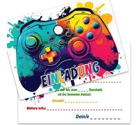 the lazy panda card company 15 biglietti di invito per feste di compleanno per bambini, per giocare, inviti di compleanno, per bambini, ragazze, ragazzi (gioco)