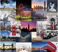 the lazy panda card company 20 cartoline Londra - Set di 20 diverse cartoline Londra/British/English