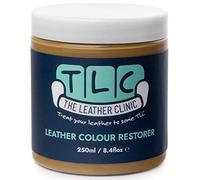 The Leather Clinic Riparazione colorante in pelle, multiuso, assorbente per pelle, balsamo ricolorante per divani, scarpe, borse, cappotti, cammello, 250 ml
