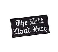 The Left Hand Path Aleister Crowley Hexagram Thelema, Occulto, Satanica, Lucifero, Satana, Demone, 666 Devil, Satanic1 Ricamato Ferro su Applique Accessorio Souvenir
