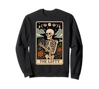 The Lefty Bowling Bowler Scheletro Tarocchi Carta Witchy Moon Felpa