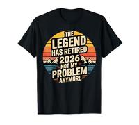 The Legend Has Retired 2026 Citazione Divertente per la Pensione Maglietta