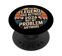 The Legend Has Retired 2026 Citazione divertente per la pensione PopSockets PopGrip Adesivo