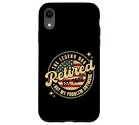 The Legend Has Retired 2026 Not My Problem Anymore Bandiera degli Stati Uniti Custodia per iPhone XR