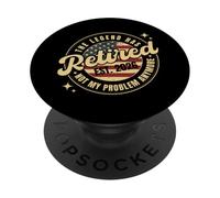 The Legend Has Retired 2026 Not My Problem Anymore Bandiera degli Stati Uniti PopSockets PopGrip Adesivo