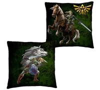 The Legend of Zelda - Cuscino decorativo, 40 cm x 40 cm, lato sinistro Awakening, Triforce Twilight Princess Ocarina Hyrule, cuscino decorativo, adatto per la biancheria da letto