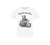 The Legend Road To Paradise 18-70-5 soggetti Famosi Cinema Urban Uomo Men 100% Cotone Fiammato BS (as6, Alpha, l, Regular, Regular, White, Large)