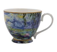The Leonardo Collection Claude Monet - Tazza con piede per bevande calde, in porcellana fine, stampata, per cucina e casa, tazze da tè e caffè riutilizzabili per ogni occasione