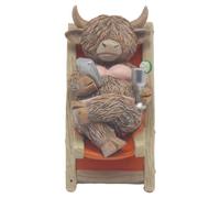 The Leonardo Collection Highland Cow - Sedia a sdraio in poliresina