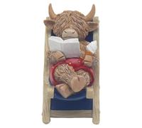 The Leonardo Collection Highland Cow - Sedia a sdraio in poliresina