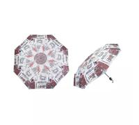 The Leonardo Collection Ombrello pieghevole da viaggio compatto con design City Landmark | Ombrello leggero e resistente al vento per l'uso quotidiano | Elegante accessorio meteorologico
