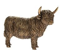 The Leonardo Collection Figurina, Resina, Riflessi Bronzato Highland Cow, Taglia Unica
