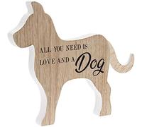 The Leonardo Collection - Targa in legno "All You Need Is Love & A Dog Dog Dog Dog