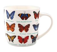 The Leonardo Collection Tazza con farfalle, tazze da tè e caffè per bevande calde, in porcellana fine, per cucina e casa, tazze in ceramica riutilizzabili per ogni occasione, regali di compleanno per