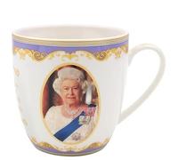 The Leonardo Collection Tazza e sottobicchiere in Scatola Regalo con Finestra | HM Queen Elizabeth II | 1 pezzo-12 x 85 x 89 cm Accessorio, Bianco, 11 cm