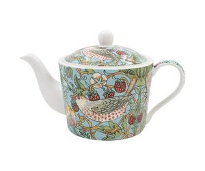 The Leonardo Collection Teiera William Morris Strawberry Thief, 600 ml, per casa e cucina, teiera decorativa per donne e uomini, teiera in porcellana fine resistente per uso quotidiano