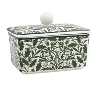 The Leonardo Collection William Morris - Burriera a forma di ghianda per cucina e casa, lavabile in lavastoviglie, con coperchio per mantenere il burro fresco, resistente, senza BPA, per conservare il