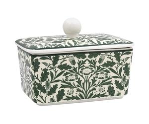 The Leonardo Collection William Morris - Burriera a forma di ghianda per cucina e casa, lavabile in lavastoviglie, con coperchio per mantenere il burro fresco, resistente, senza BPA, per conservare il