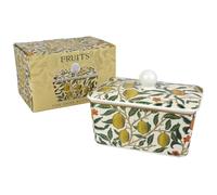 The Leonardo Collection William Morris, burriera alla frutta, elegante burriera in ceramica con design iconico di frutta, perfetto per tavolo da pranzo o cucina, senza tempo e funzionale