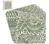 The Leonardo Collection William Morris Larkspur - Set di 4 sottobicchieri per ufficio, casa e cucina, set di sottobicchieri decorativi per la casa, per bevande e tè