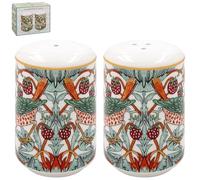 The Leonardo Collection William Morris Strawberry Thief - Set sale e pepe per casa e ristoranti, design britannico, set per sale e pepe da cucina, resistente per sale e sale da pranzo