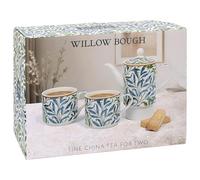 The Leonardo Collection William Morris Willow Bough Tea for Two | Set da tè e tazza dal design adorabile | Set regalo in ceramica per donne e uomini, bella teiera stampata per casa e ufficio