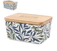 The Leonardo Collection Wm. Morris Willow Bough - Burriera in gres porcellanato, per cucina e casa, lavabile in lavastoviglie, per mantenere il burro fresco, senza BPA, per conservare il burro