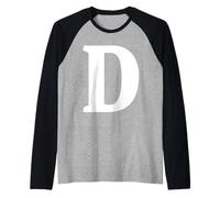 The Letter D Fun Big And Bold per Eventi Gruppi di Squadre familiari Maglia con Maniche Raglan