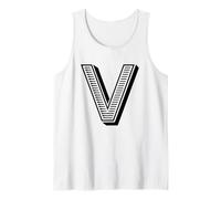 The Letter V Fun Big And Bold per Eventi Gruppi di Squadre familiari Canotta