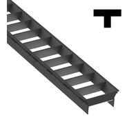 The Light Group Griglia a lamelle SLC Click, modulo T, nero, plastica The Light Group