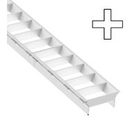 The Light Group Griglia a lamelle SLC Click, modulo X, bianca, plastica The Light Group