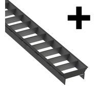 The Light Group Griglia a lamelle SLC Click, modulo X, nero, plastica The Light Group