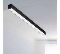 The Light Group Plafoniera LED SLC Click per lunghezza 140 cm, nero, CCT The Light Group
