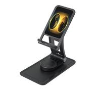 The Light of The Earth - Supporto da scrivania regolabile per iPhone e tutti i telefoni, rotazione a 360°, pieghevole integrato, base quadrata