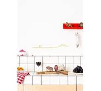 The Line - Lyon V2 - Silhouette decorativa da parete - Skyline - 50 cm - oro