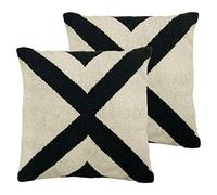 The Linen Yard Altai - Cuscino imbottito in poliestere, confezione doppia, in cotone, mono
