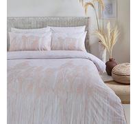 The Linen Yard Copertura Pampas Piumino e Federa Set, Cotone, Arrossire, Kingsize
