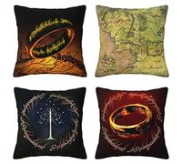 The Linen Yard Set di 4 federe per cuscini decorativi, 50 x 50 cm, 50 x 50 cm, per cuscini primaverili (5,50 x 50 cm)