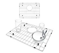THE LINKING POINT Griglia per lavello da cucina resistente e versatile, 48,3 x 35,6 cm, griglia per lavello per la parte inferiore del lavello per risparmiare spazio, nello scolapiatti