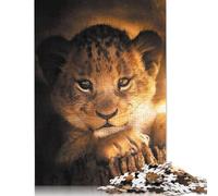 The Lion Cub Jigsaw Puzzle Impossibili 1000 Pezzi Decorazione Per La Casa. Rilassamento E Intelligence Per Adulti E Ragazzi Da 14 Anni 1000pcs (75x50cm)