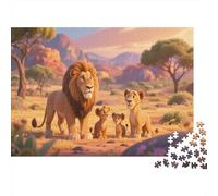 The Lion Family1000 Piece Jigsaw Puzzles for Adults Family Game Cartoon StyleChallenging for Home Decoration Great Gift Idea70x50cm/1000pcs