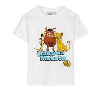 The Lion King Camiseta de Manga Corta Infantil Blanco-Marca EAN: 8445484498387-Talla: 3 Años Maglietta a Maniche Corte Bianco, Taglia Unica Unisex-Bambini e Ragazzi