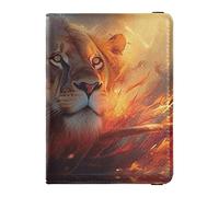 The Lion Of Light and Shadow - Portafoglio per passaporto da viaggio con scomparto per carte di vaccinazione, organizer per documenti di viaggio, custodia protettiva in pelle per passaporto, Il Leone