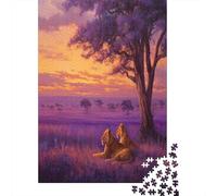 The Lion Rests Under The Purple-gold Sky1000 Pezzi Impossibili Per Adulti, Giochi, Regali, Sfide Per Bambini70x50cm/1000pcs