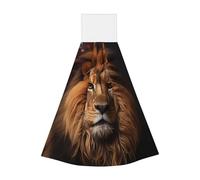 The Lion's Gaze - Asciugamano in pile super assorbente, asciugamano da cucina da appendere per bambini, adulti, bagno, cucina, asciugamano da appendere
