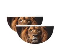 The Lion's Gaze - Bandierine semicircolari, da appendere all'aperto | 2 striscioni impermeabili e durevoli con 3 occhielli per portico, recinzione e balcone. Eventi patriottici della Giornata