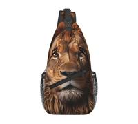The Lion's Gaze - Borsa a tracolla casual, resistente, di grande capacità, leggera e traspirante, adatta per vari luoghi all'aperto