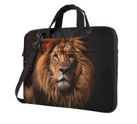 The Lion's Gaze - Borsa a tracolla per computer portatile, facile da usare quando si viaggia per lavoro, Nero, 14 inch