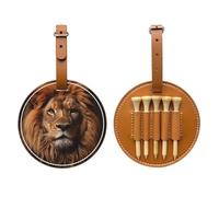 The Lion's Gaze - Borsa portaoggetti per tee da golf, design portatile, facile da organizzare
